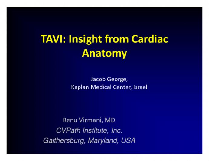 TAVI: Insight from Cardiac Anatomy