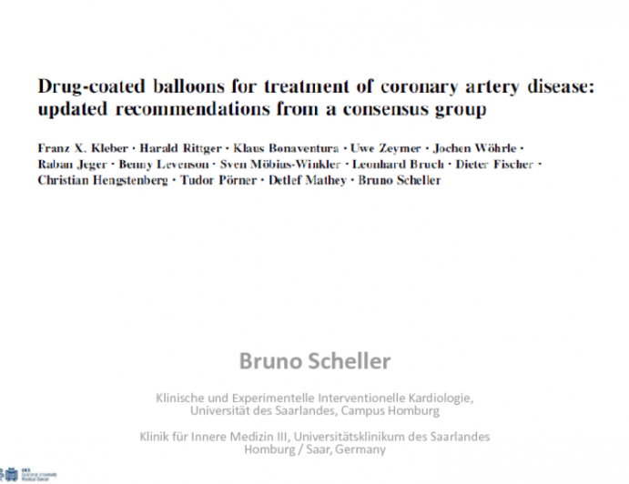 Drug-Coated Balloons for Treatment of Coronary Artery Disease: Updated Recommendations from a Consensus Group