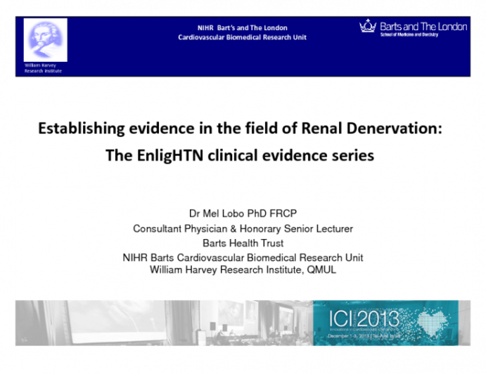 Establishing Evidence in the Field of Renal Denervation: The EnligHTN Clinical Evidence Series
