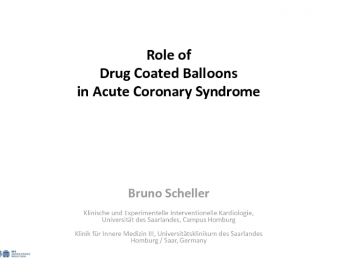 Role of Drug Coated Balloons in Acute Coronary Syndrome