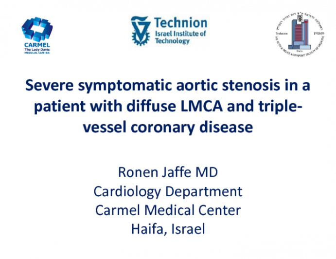 Severe Symptomatic Aortic Stenosis in a Patient with Diffuse LMCA and Triplevessel Coronary Disease