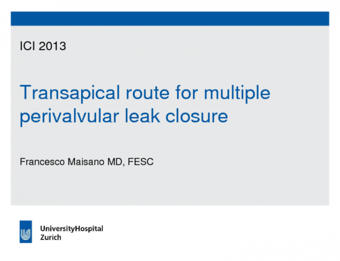 Transapical Route for Multiple Perivalvular Leak Closure