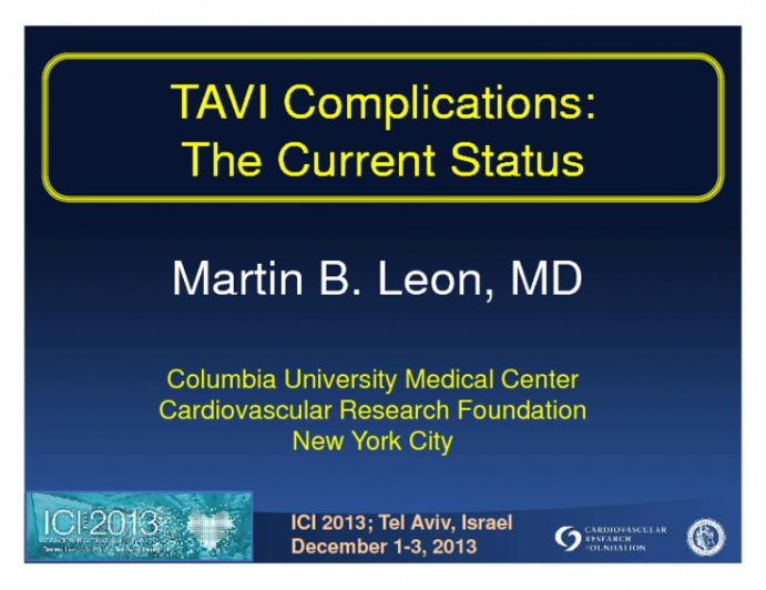 TAVI Complications: The Current Status