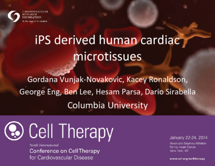 iPS derived human cardiac microtissues