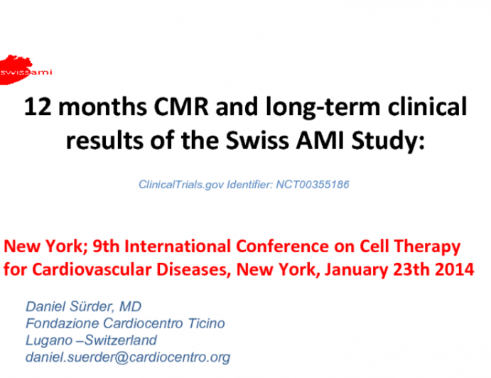 12 months CMR and long-term clinical results of the Swiss AMI Study