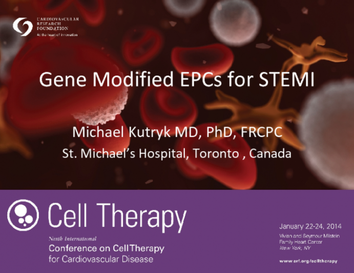 Gene Modified EPCs for STEMI