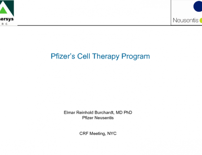 Pfizer’s Cell Therapy Program