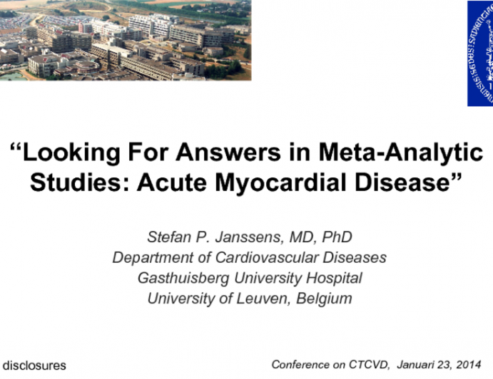 Looking For Answers in Meta-Analytic Studies: Acute Myocardial Disease