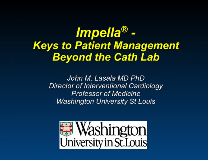 Impella® - Keys to Patient Management Beyond the Cath Lab