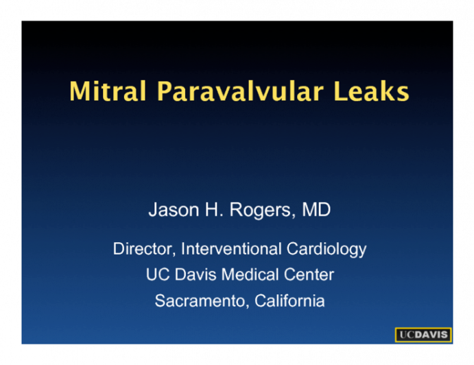 Mitral Paravalvular Leaks