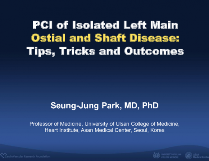 PCI of Isolated Left Main Ostial and Shaft disease: Tips, Tricks, and Outcomes