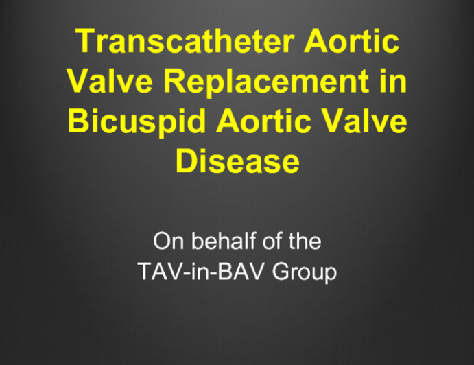 Transcatheter Aortic Valve Replacement in Bicuspid Aortic Valve Disease