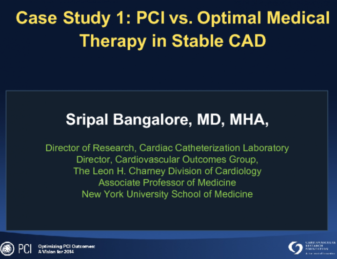 Case Study 1: PCI vs. Optimal Medical Therapy in Stable CAD