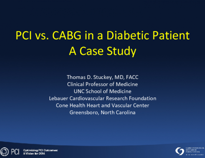 PCI vs. CABG in a Diabetic Patient: A Case Study