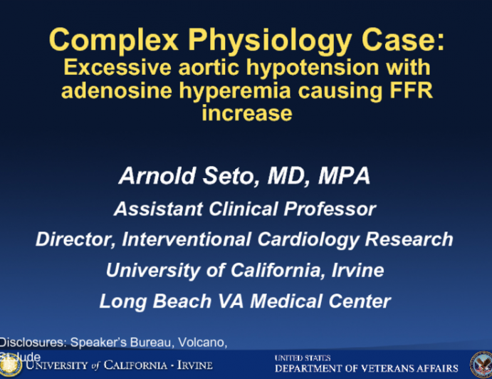 Complex Physiology Case: Excessive Aortic Hypotension with Adenosine Hyperemia Causing FFR Increase
