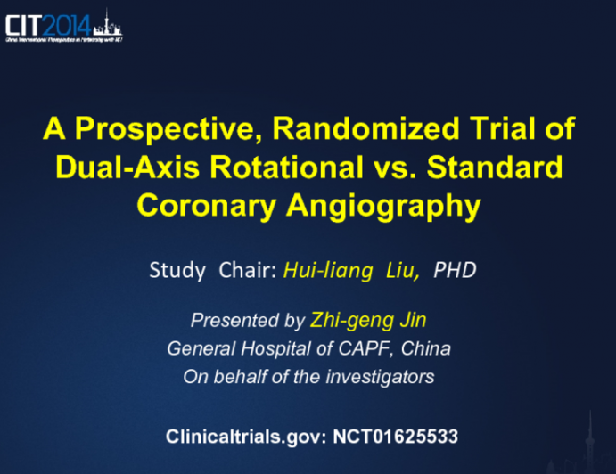 A Prospective, Randomized Trial of Dual-Axis Rotational vs. Standard Coronary Angiography