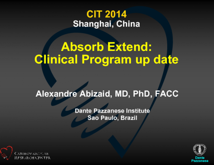 Absorb Extend: Clinical Program up date