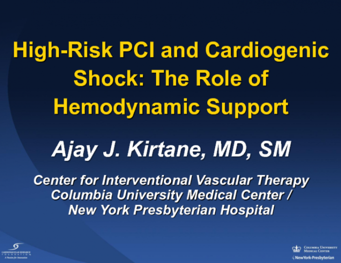 High-Risk PCI and Cardiogenic Shock: The Role of Hemodynamic Support