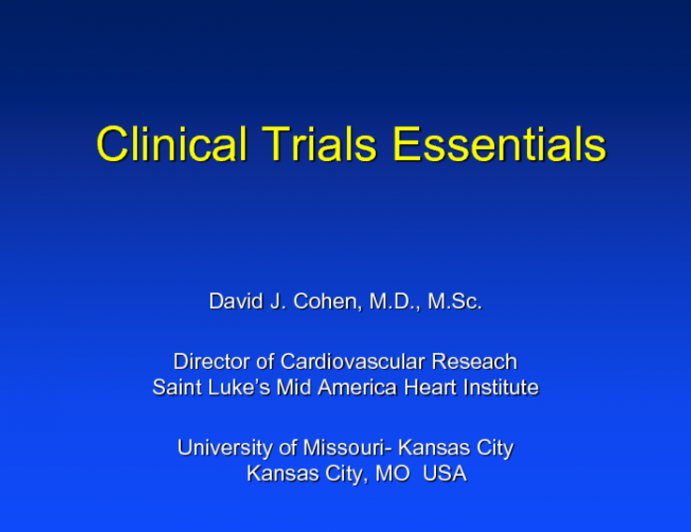 Essentials of Clinical Trial Design: Statistics 101 for the Interventionalist
