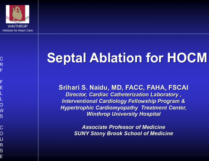 Septal Ablation for HOCM