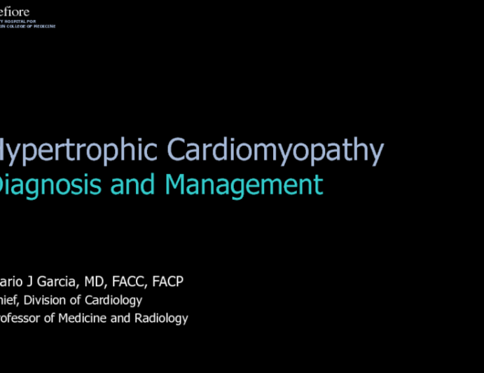Hypertrophic Cardiomyopathy: Diagnosis and Management