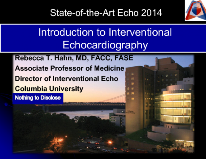 Introduction to Interventional Echocardiography