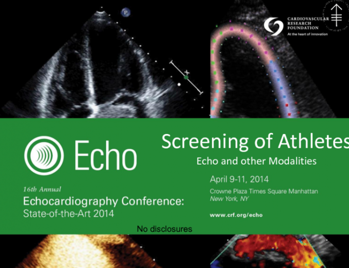Screening of Athletes Echo and Other Modalities