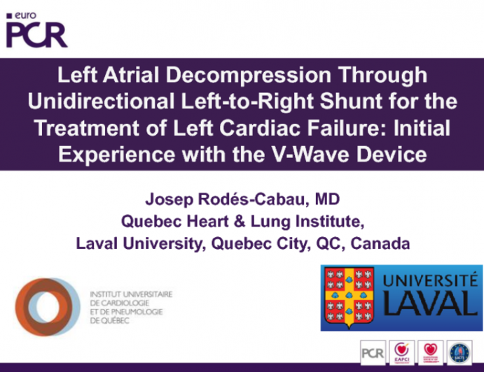 Left Atrial Decompression Through Unidirectional Left-to-Right Shunt for the Treatment of Left Cardiac Failure: Initial Experience with the V-Wave Device