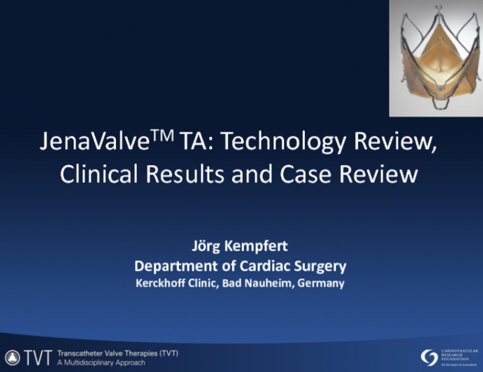 Jena Valve TA: Technology Review, Clinical Results and Case Review