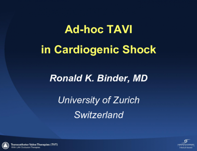 Ad-hoc TAVI in Cardiogenic Shock