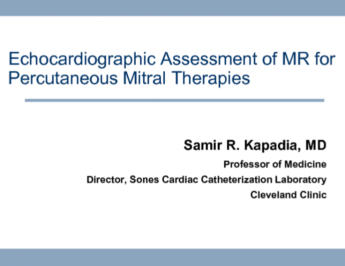 Echocardiographic Mitral Valve Assessment: Mitral Valve Assessment from the Perspective of Transcatheter Therapy