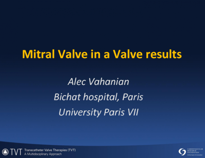 Mitral Valve-in-Valve Results