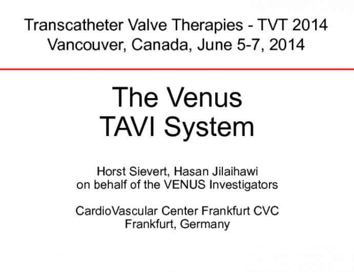 The VENUS Valve TAVR System