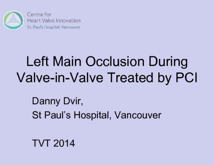 Left Main Occlusion During Valve-in-Valve Treated by PC