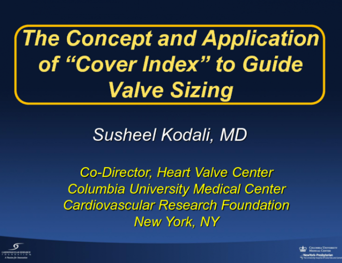 The Concept and Application of Cover Index to Guide Valve Sizing