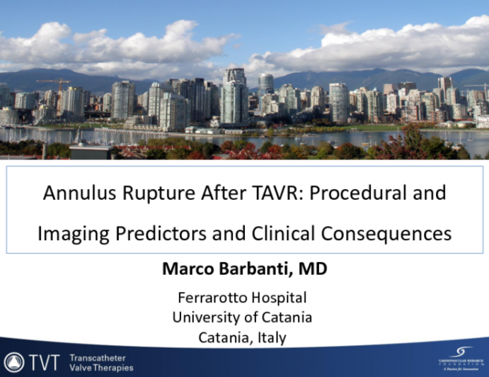 Annulus Rupture After TAVR: Procedural and Imaging Predictors and Clinical Consequences