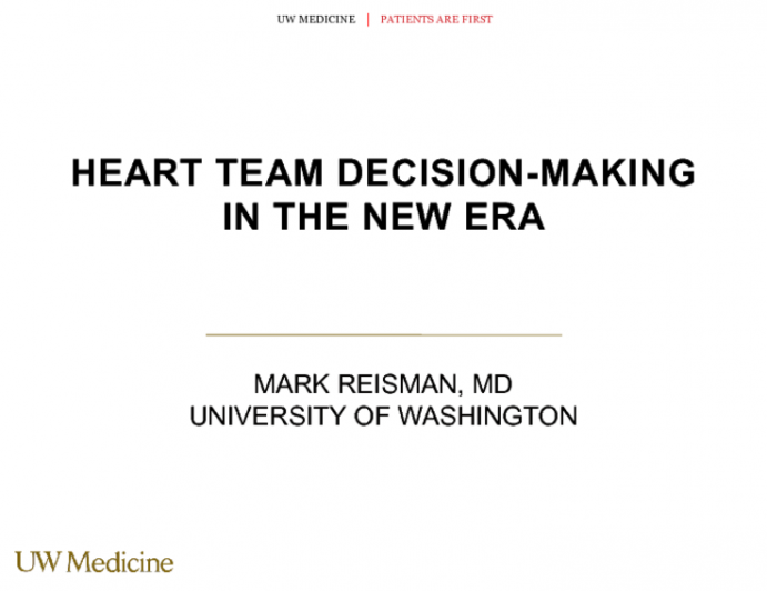 Heart Team Decision-Making in a New Era