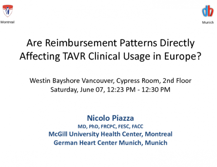 Are Reimbursement Patterns Directly Affecting TAVR Clinical Usage in Europe?