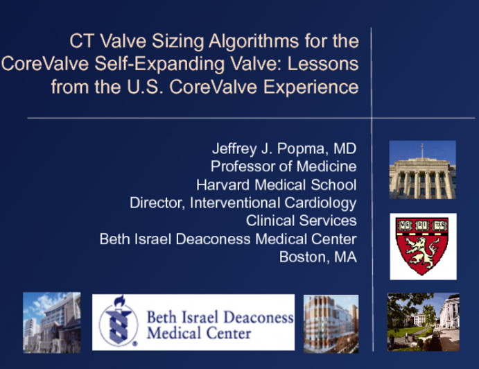 CT Valve Sizing Algorithms for the CoreValve Self-Expanding Valve: Lessons from the US CoreValve Experience