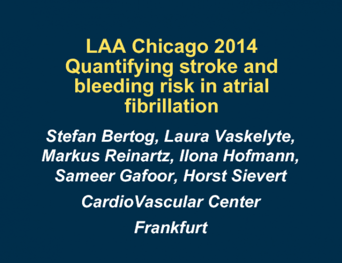 Quantifying stroke and bleeding risk in atrial fibrillation