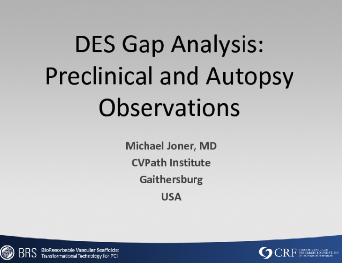 DES Gap Analysis: Preclinical and Autopsy Observations