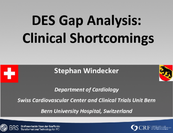 DES Gap Analysis:Clinical Shortcomings