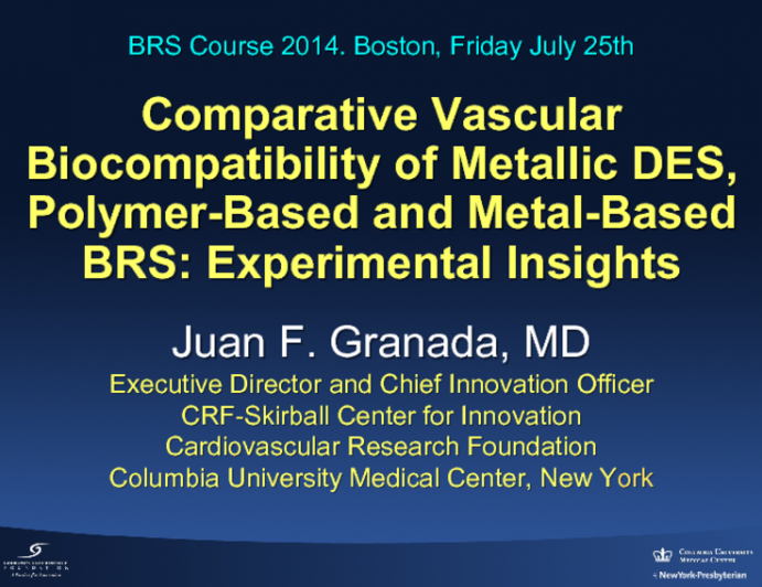 Comparative Vascular Biocompatibility of Metallic DES, Polymer-Based and Metal-Based BRS: Experimental Insights