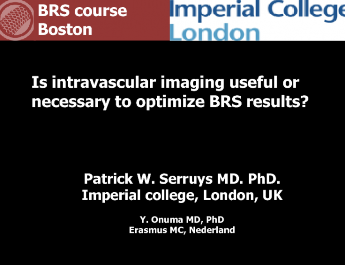 Is intravascular imaging useful or necessary to optimize BRS results?