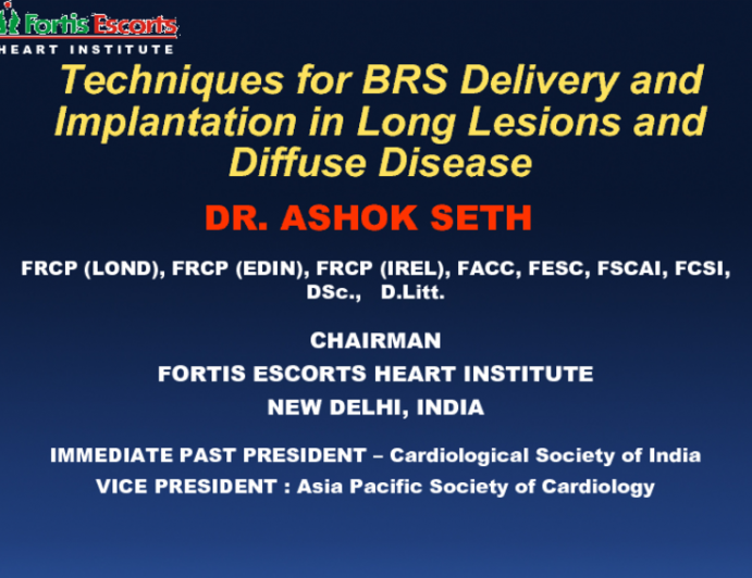 Techniques for BRS Delivery and Implantation in Long Lesions and Diffuse Disease