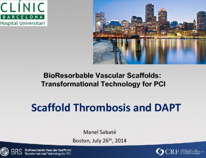 BioResorbable Vascular Scaffolds: Transformational Technology for PCI