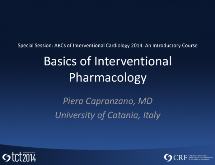 Basics of Interventional Pharmacology