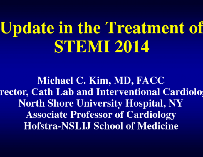 Acute Coronary Syndromes: STEMI