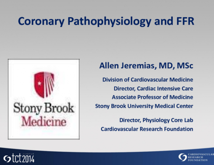 Coronary Pathophysiology and FFR