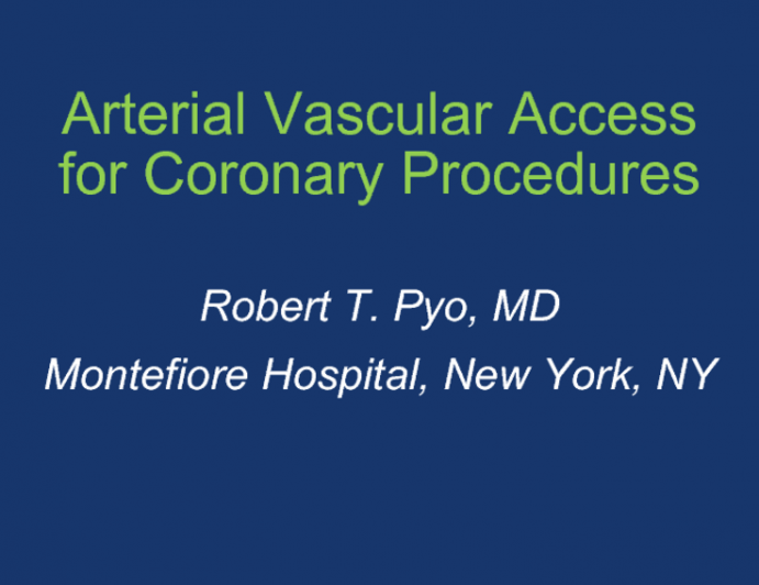 Vascular Access Routes and Technique